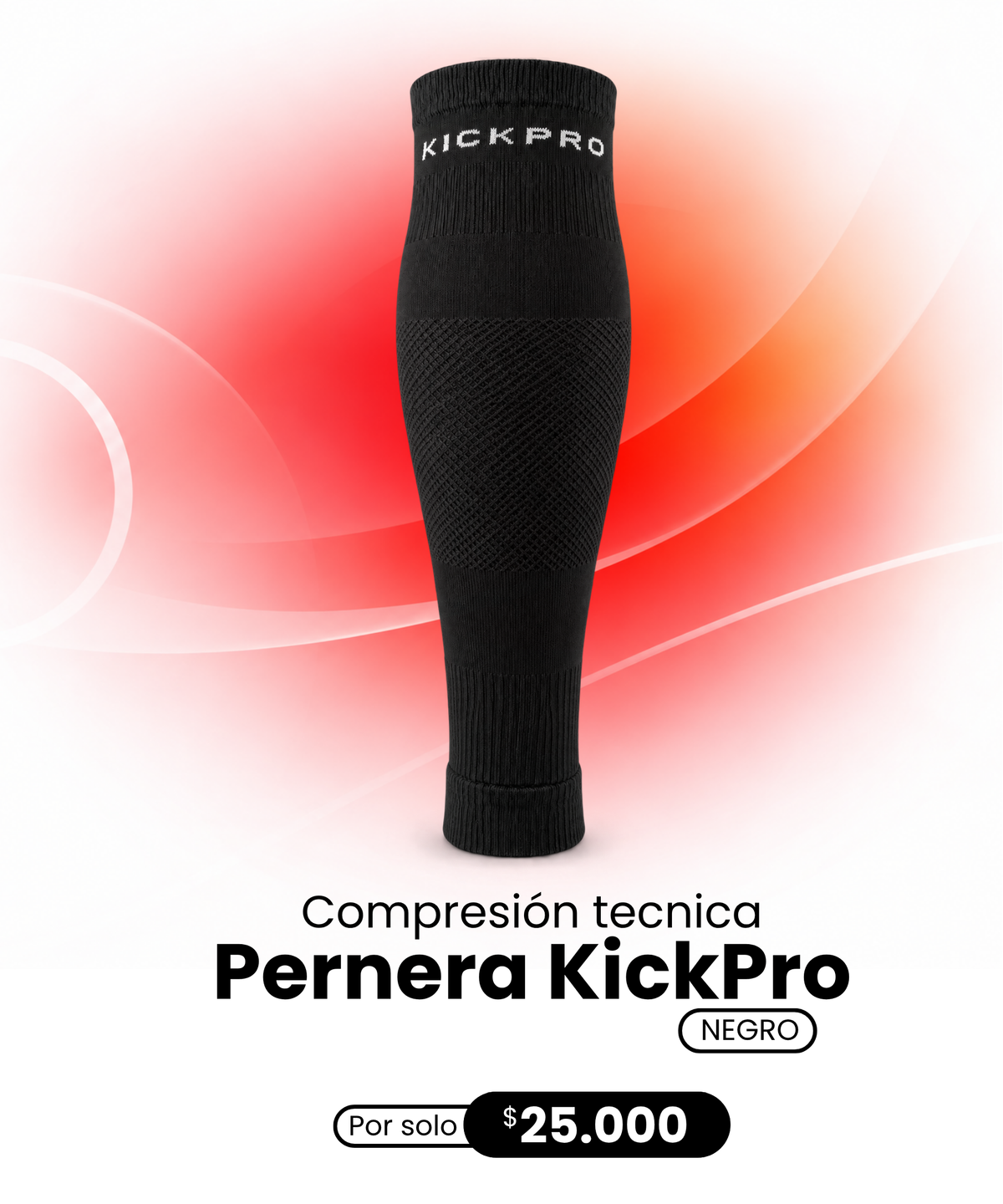 Pernera Deportiva Negra KickPro