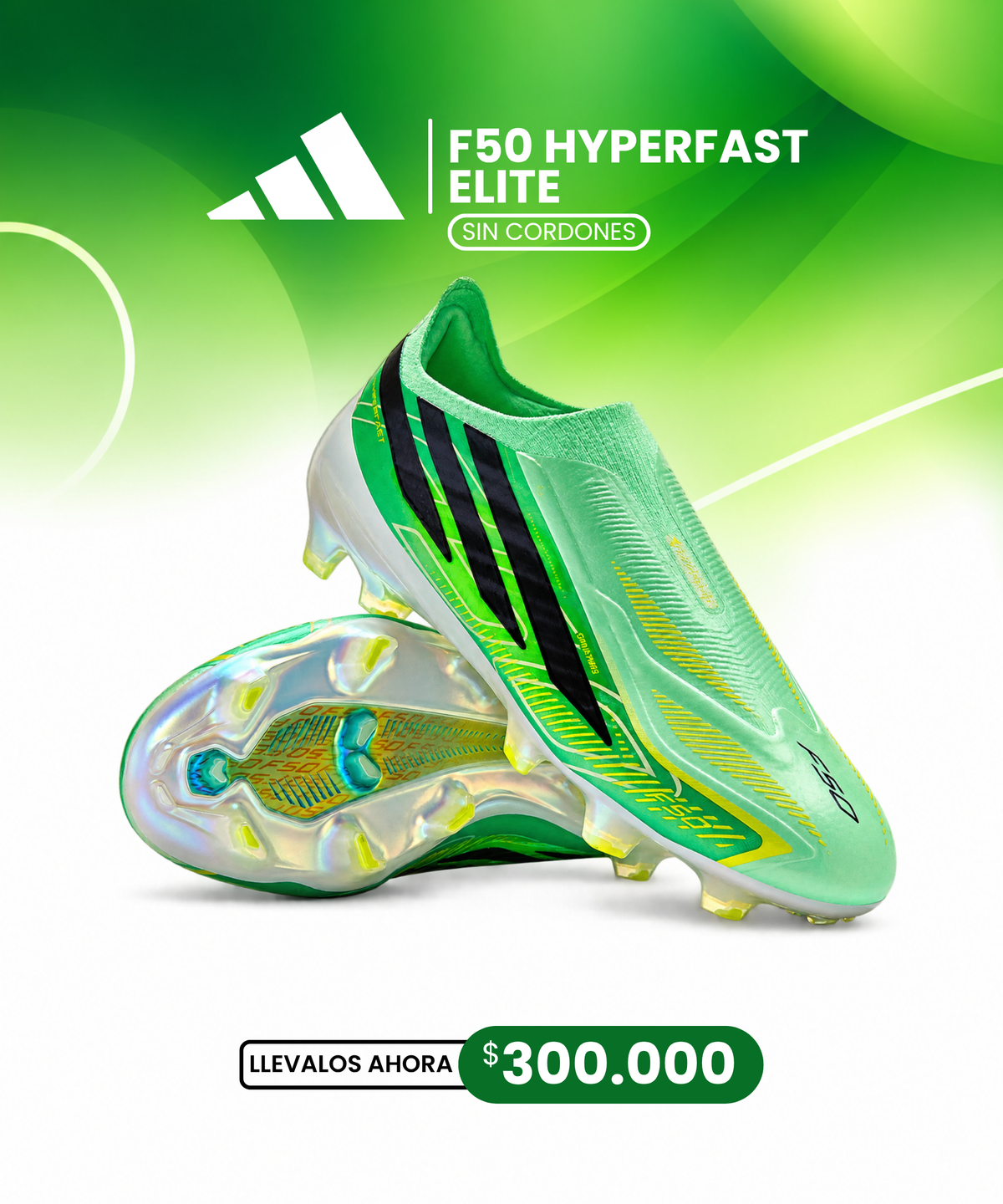 Adidas F50 Hyperfast Elite Sin Cordones