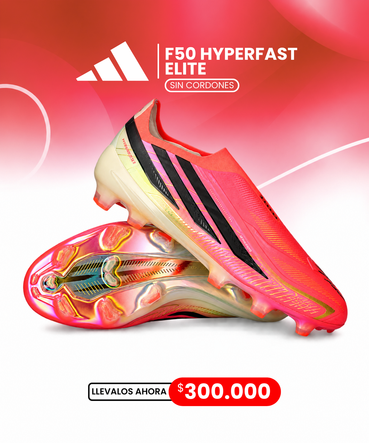 adidas F50 Hyperfast Elite FG Sin Cordones