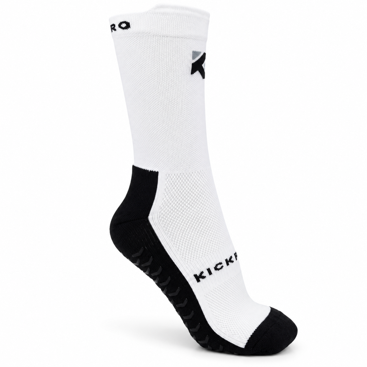 Media Deportiva Blanca Antideslizante KickPro